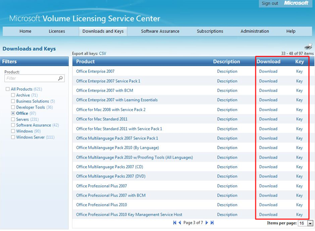 Volume license. Volume licensing service Center. VLSC downloads and Keys link. Volume licensing. Microsoft Office 2019 Volume License Pack.